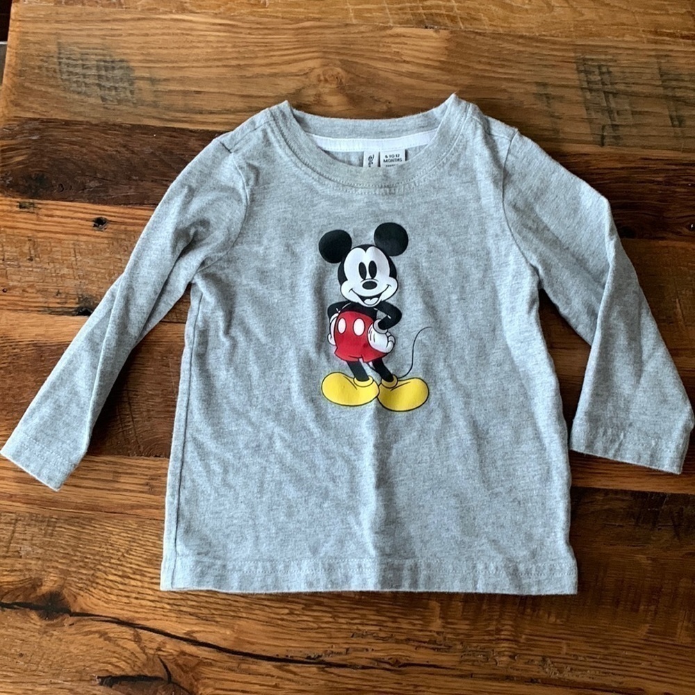 Disney by Janie & Jack Mickey Mouse Long Sleeve T Shirt 🌵6-12 months.